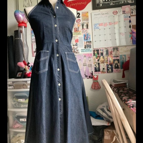 Ralph Lauren Denim Dress with 4 pockets - Picture 2 of 8